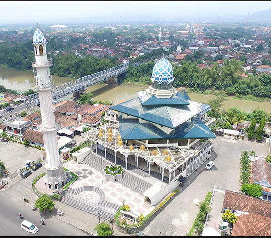 Bangunan Arsitektur Kubah Masjid Agung Kota Kediri