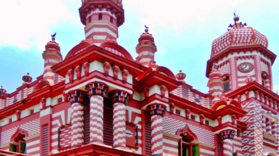 Arsitektural Masjid Jami Ul Alfar Colombo Srilanka