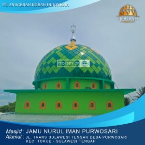 kubah masjid nurul iman Porwosari toruf sulawesi tengah